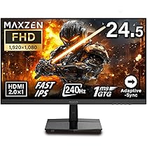 24.5インチ ゲーミングモニターpc 240 Amazon.co.jp: MAXZEN ゲーミングモニター 24.5インチ 240Hz FHD
